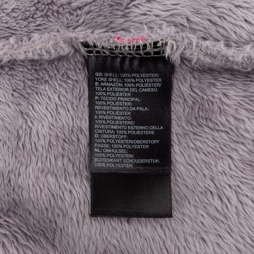 The North Face Fleece Hoodie Jacket Girl's Extra Large Silver - Picture 8 of 9